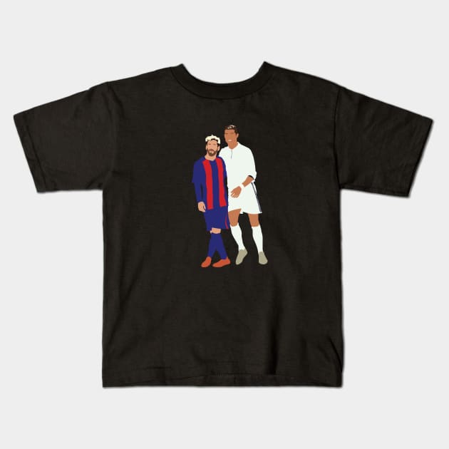 Messi – Ronaldo rivalry El Clasico Kids T-Shirt by Jackshun